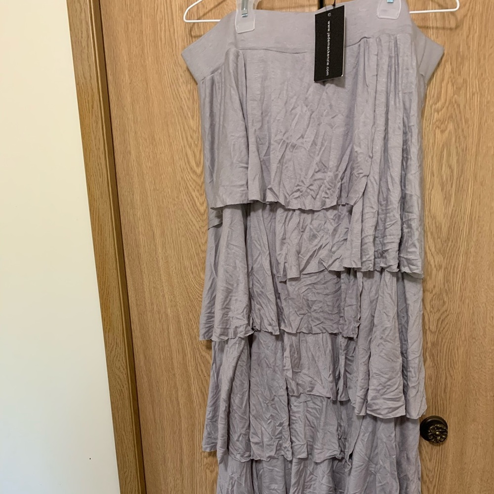 Silver layered skirt